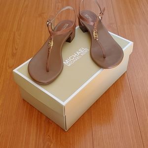 MICHAEL Michael Kors Cayla Sandals Luggage 7.5